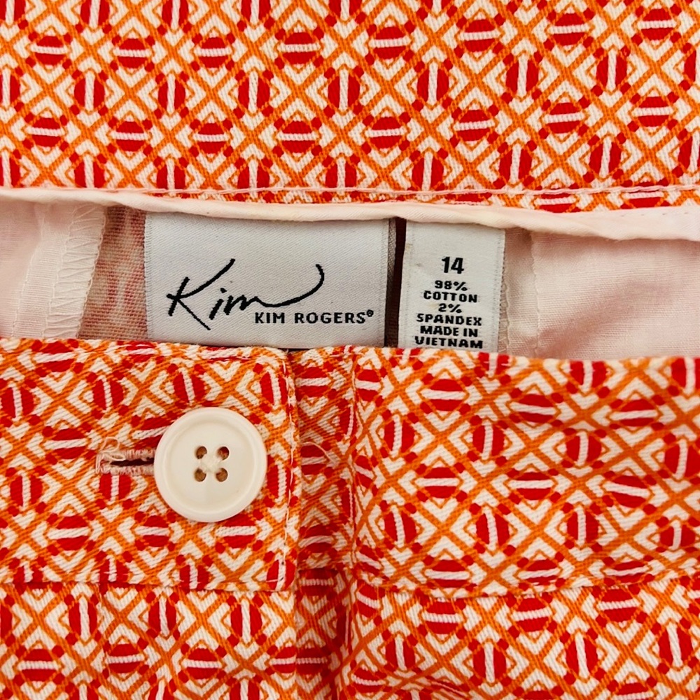 Pants~Orange Patterned / Like New / Kim Rogers - Picture 7 of 13
